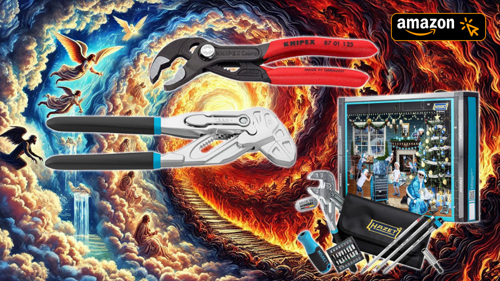 Verrückt: Zum Hazet Zangenschlüssel reicht Amazon Bit-Set für 59 Cent, Knipex Cobra im Preisfall (Deal)