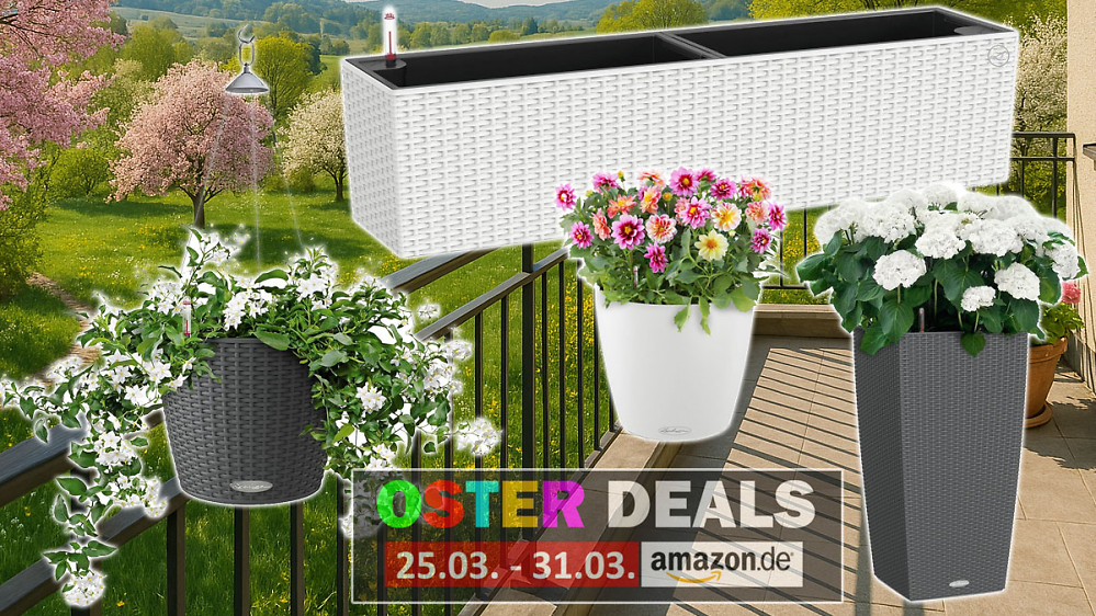 Gamer wagen sich ins Freie: Amazon verschleudert Lechuza - Blumenkästen, PON und mehr