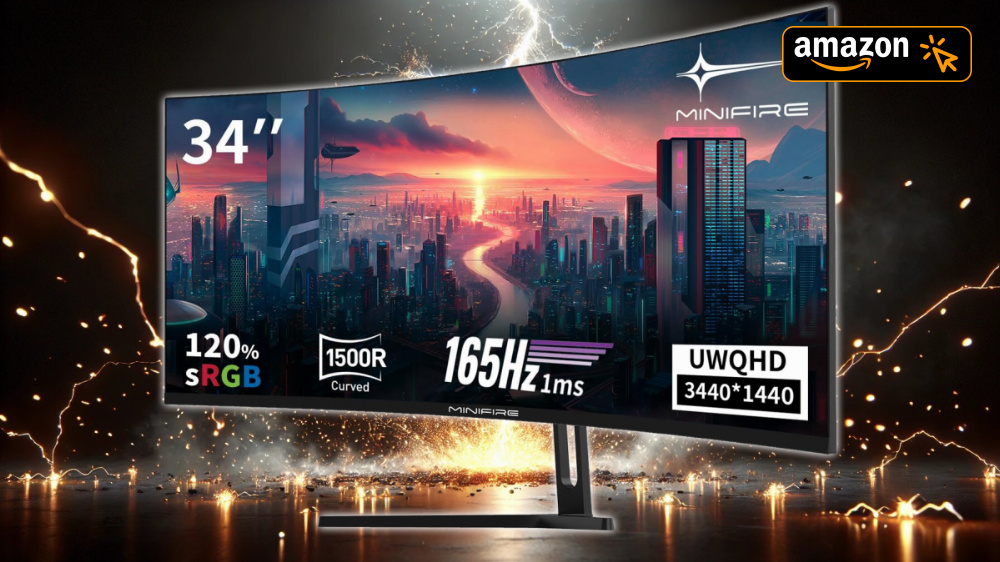 Gaming-Monitor-Deal: Minifire 36 Zoll UWQHD mit 165 Hz für weit unter 300 Euro sichern