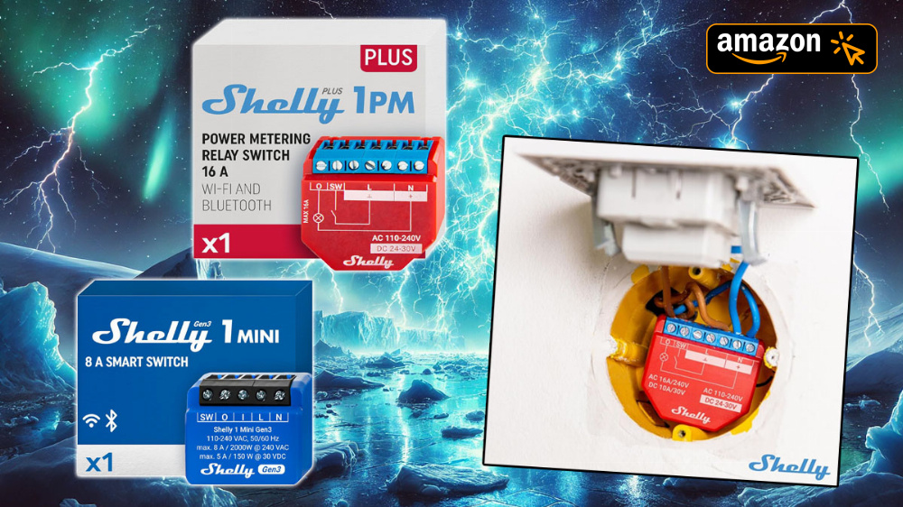 Amazon-Deal: Vergriffenes Shelly Plus 1PM als smartes Relais mit 16A und Strommessung für Einbau in Stromkreis
