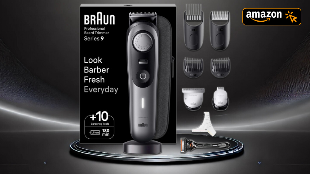 Braun Series 9 Barttrimmer mit 40 % Rabatt - 180 Min. Akku, wasserdicht, ProBlade-Klinge