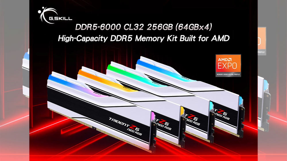 256 GiB DDR5-6000 CL32: G-Skill zeigt "neuen RAM-Meilenstein"