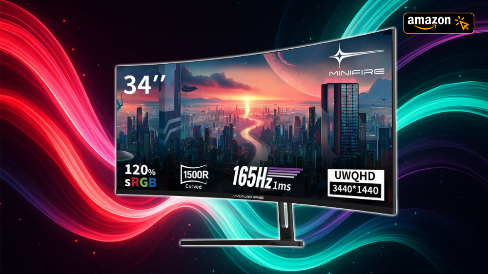 Deal: Curved-Gaming-Monitor mit 34 Zoll, 165 Hz und 1 ms bei Amazon stark reduziert