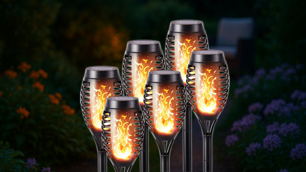 Jetzt nur 3,70 € pro Fackel: Topseller-Solarlampen für den Garten über 2.000 Mal bestellt