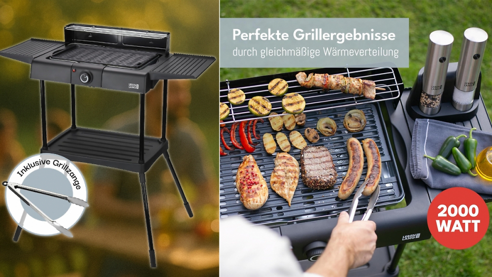 Amazon-Dauerbrenner: 2in1-Elektrogrill für drinnen & draußen jetzt für 79,99 € erhältlich
