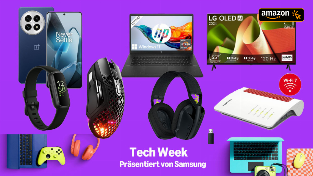 Top-Deals der Tech Week I Rabatte bis 76%: Amazon verramscht Technik-Highlights & Gaming-Zubehör