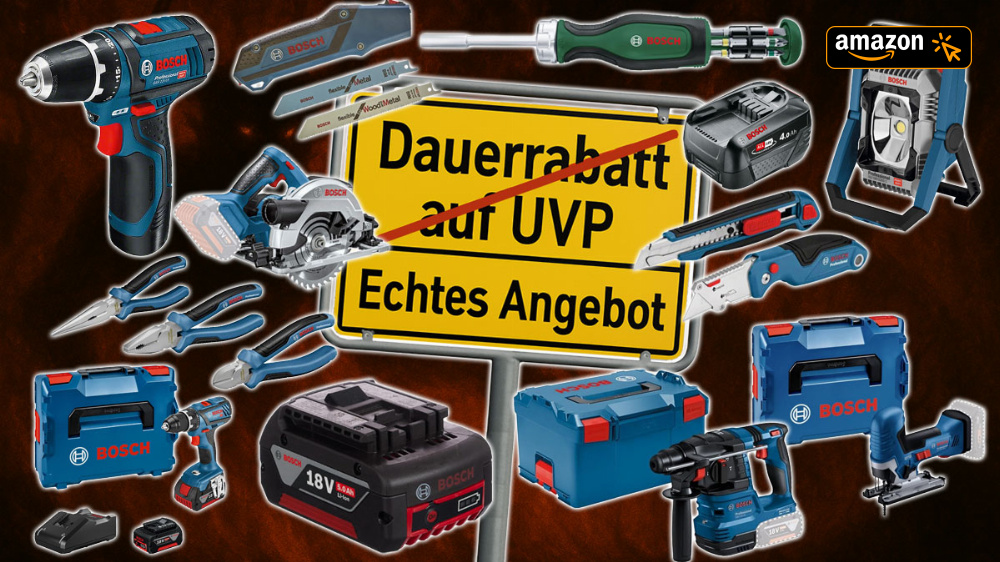 Deal | Befristet verhökert Amazon zum Bestpreis: Bosch Pro 18V-Akku, Akkuschrauber, Sägen, Zangen, Cuttermesser uvm.