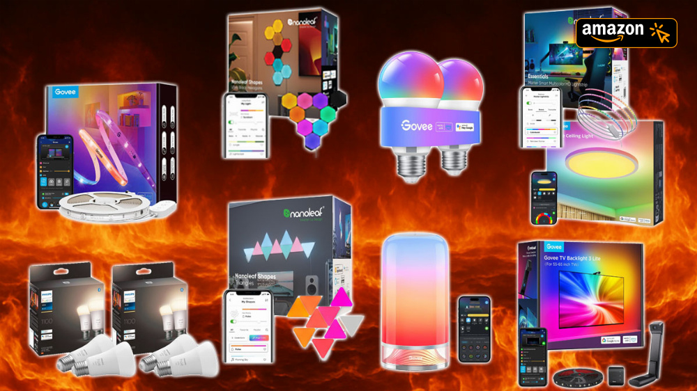 Befristet verfeuert Amazon ab 7 € Govee, Nanoleaf & Philips Hue: Sale um Strips, Panels uvm.
