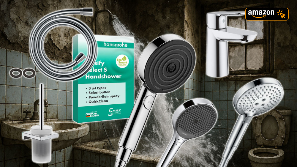 Amazon braust die Preise: Hansgrohe Duschkopf (Testsieger), Schlauch uvm. kurz günstiger
