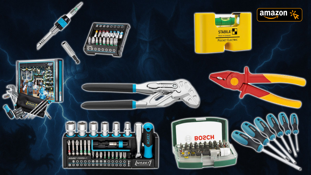 Deal | Amazon donnert ab 7 € raus: Hazet Zangenschlüssel + Gratis-Bits, Smartholder, Bosch Bits, Knipex Zange, Mini Wasserwaage