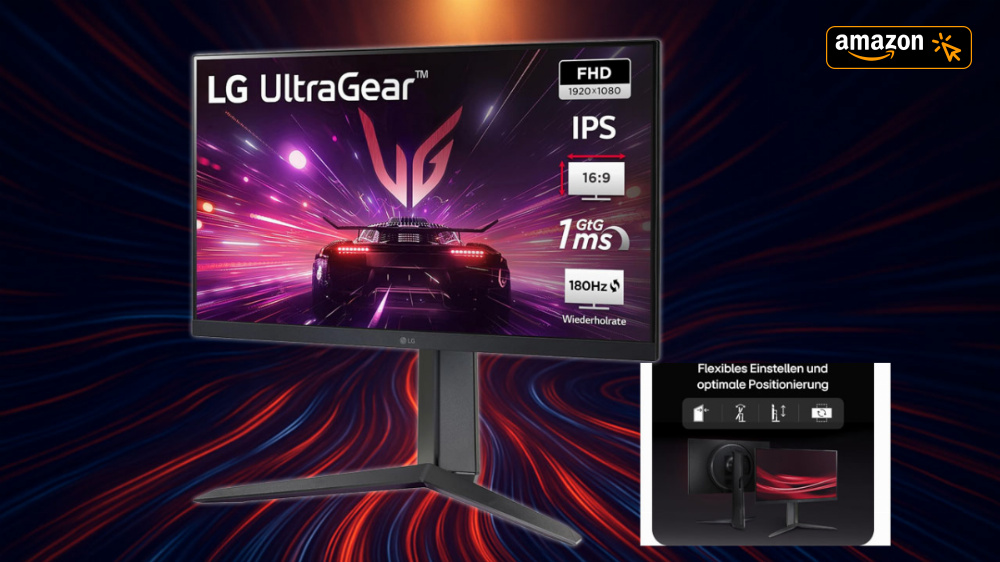Kein Witz! 180-Hz-Gaming-Monitor von LG bereits für unter 100 Euro bei Amazon
