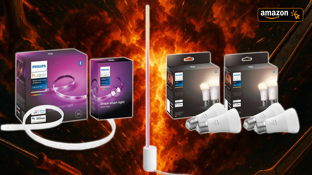 Nanu: Amazon verfeuert 4 Philips Hue Birnen für 28 €, Strips + Stehlampe klar billiger als anderswo