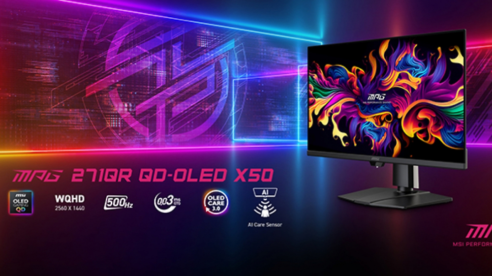 OLED mit 500 Hz: MSI präsentiert Gaming-Monitor MPG 271QR QD-OLED X50 mit KI-Features