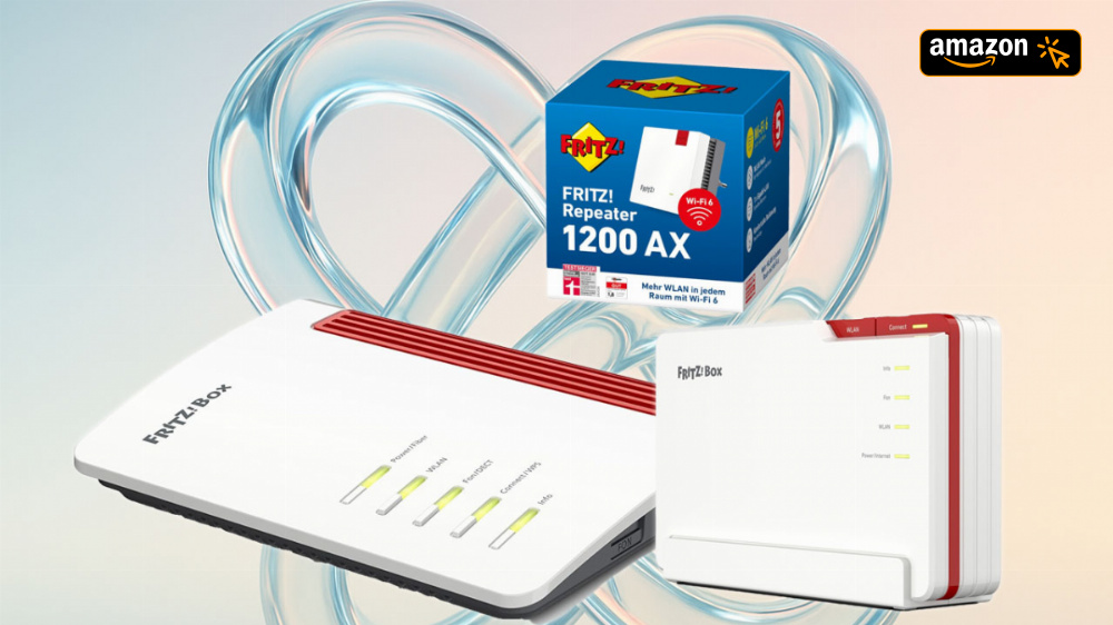 Amazon vernetzt zu Bestpreisen: FritzBox 5530 Fiber, FritzRepeater und mehr