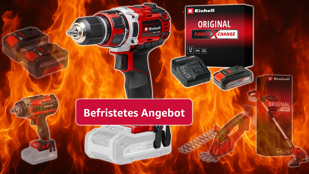 Kein Preisirrtum: Amazon verfeuert Einhell Bohrschrauber billiger als andere, 18V-Akku fliegt hinterher