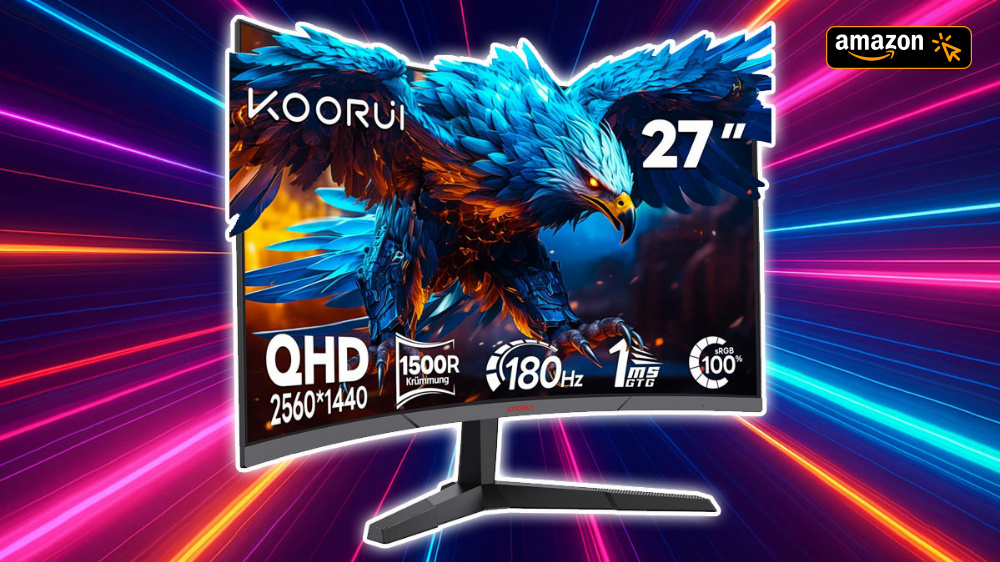 Jetzt gerade mal 144 Euro: Gaming-Monitor mit 27 Zoll, WQHD und 180 Hz bei Amazon