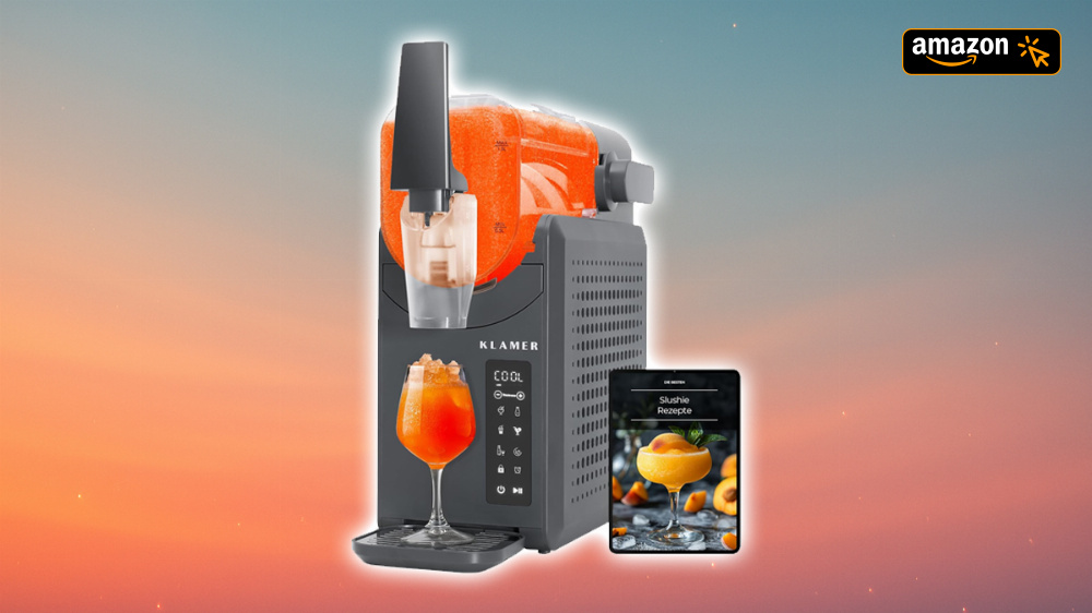 Eiskalt sparen: Slush-Maschine mit 5 Programmen bei Amazon um 50 Euro reduziert