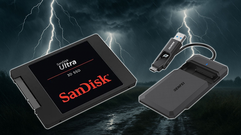 Krass: MediaMarkt verscheucht Sandisk SSD 20 € unter Vergleichspreis, das passende Case hat Amazon