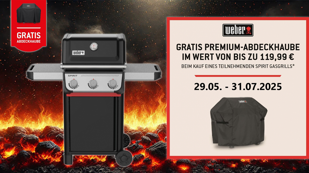 Amazon räumt auf: Weber Spirit E-310 Gasgrill so günstig wie nie - Abdeckhaube kostenlos dabei