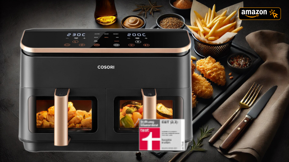 Testsieger zum Bestpreis: Amazon knallt Dual-Zone-Heißluftfritteuse jetzt 100 € billiger raus