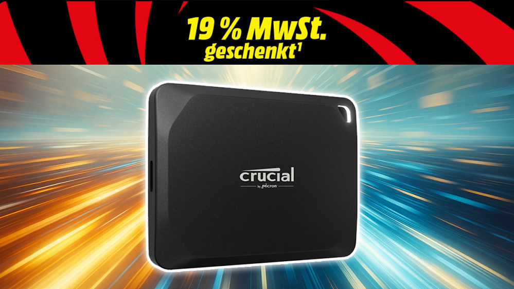 Crucial X10 Pro mit 1, 2 und 4 TB: Traumpreis dank MwSt.-Aktion von Media Markt