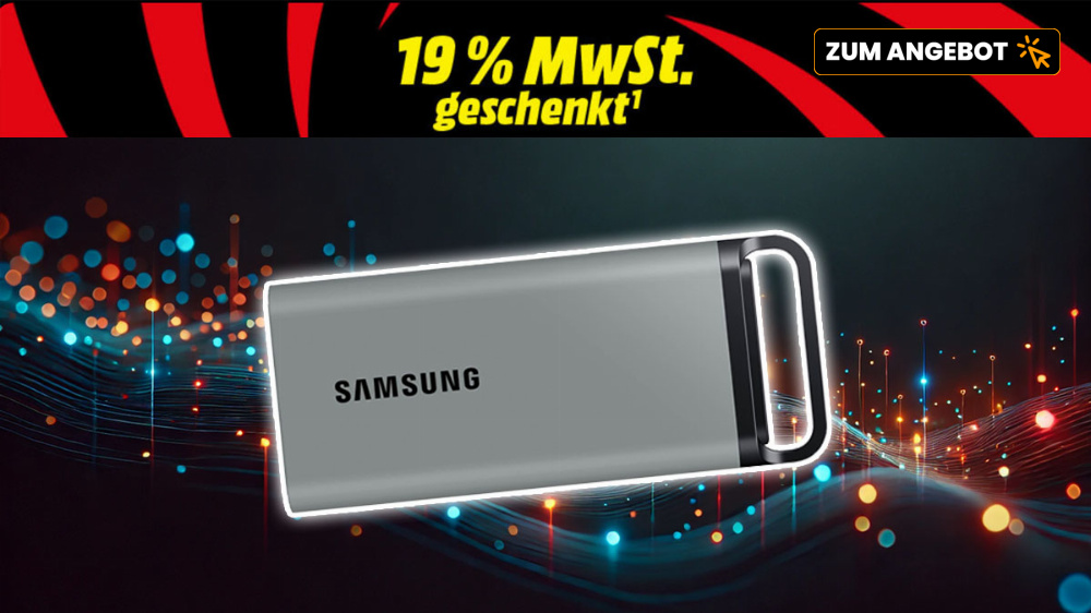 Kein Scherz! Samsung Portable SSD T5 Evo 2 TB für 83 Euro - aber nur noch bis morgen