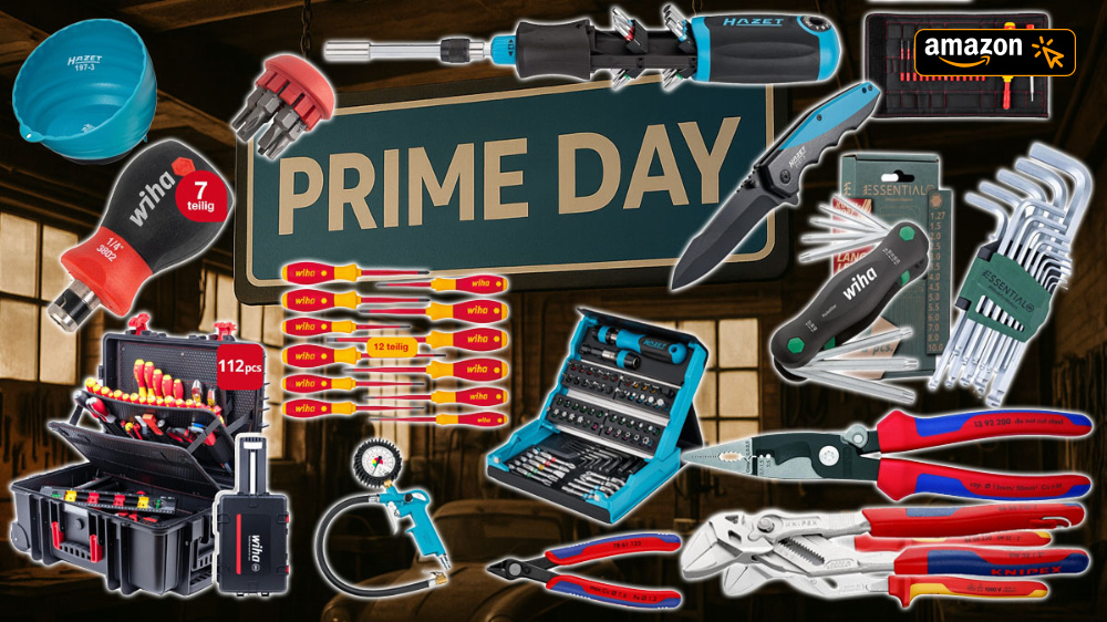 Zum Prime Day ab 10 €: Amazon verpulvert Knipex, Wiha und Hazet - Zangen, Bits, Schraubendreher und mehr 