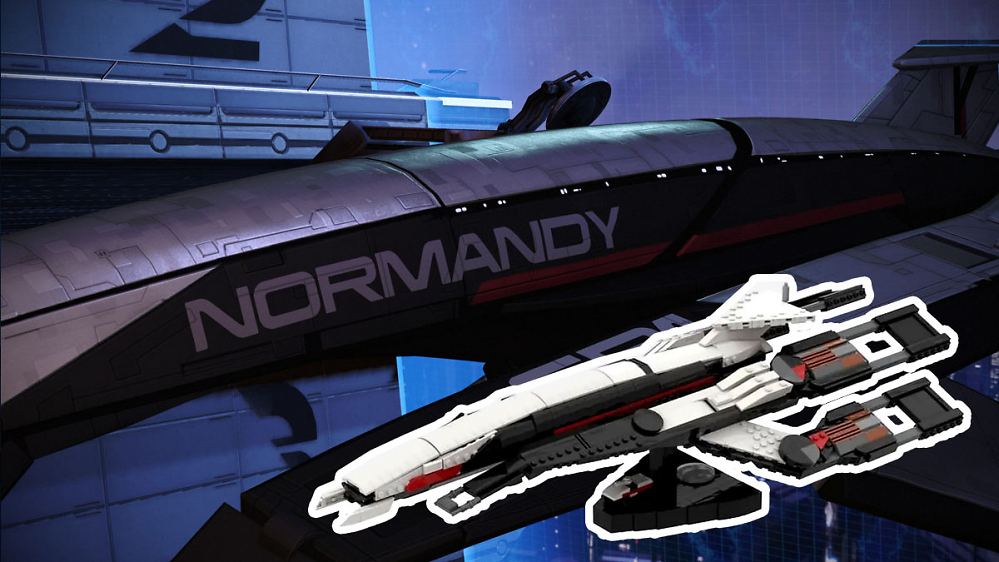 Lego-Rivale Bluebrixx: Inoffizielle SSV Normandy aus Mass Effect erschienen - Mako an Bord