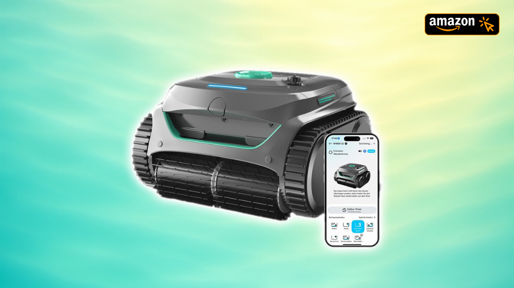 Schwimmt bei Amazon zum Sparpreis raus: Automatischer Poolreiniger mit Top-Ausstattung