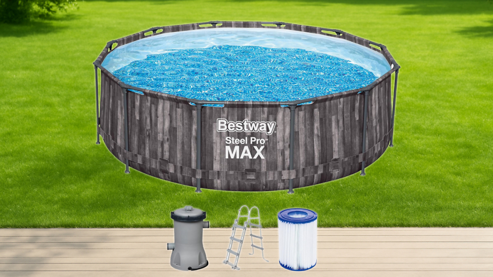 Kein Scherz, 50 % Rabatt: großes Bestway-Pool-Set inkl. Filterpumpe und Leiter für 199,99 Euro bei Amazon