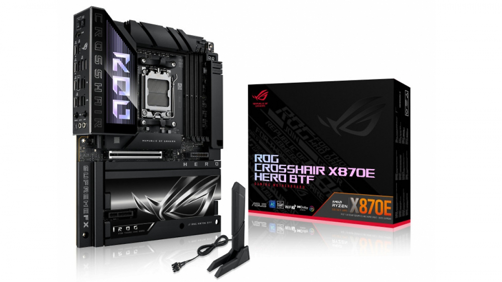Asus ROG Crosshair X870E Hero BTF: Neues AM5-Mainboard für versteckte Kabel