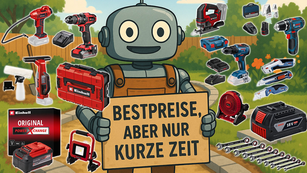 Amazon reduziert Einhell & Bosch Pro nun doppelt: 18V-Akku, Kompressor, Akkuschrauber, Fensterreiniger, 12V-Schrauber uvm.