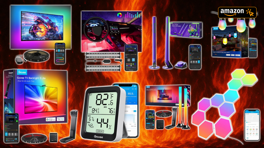 Nur kurz: Govee Hygrometer für 11 €, TV-Strip für 20, Auto-LEDs für 14, Panels, Lightbar uvm.
