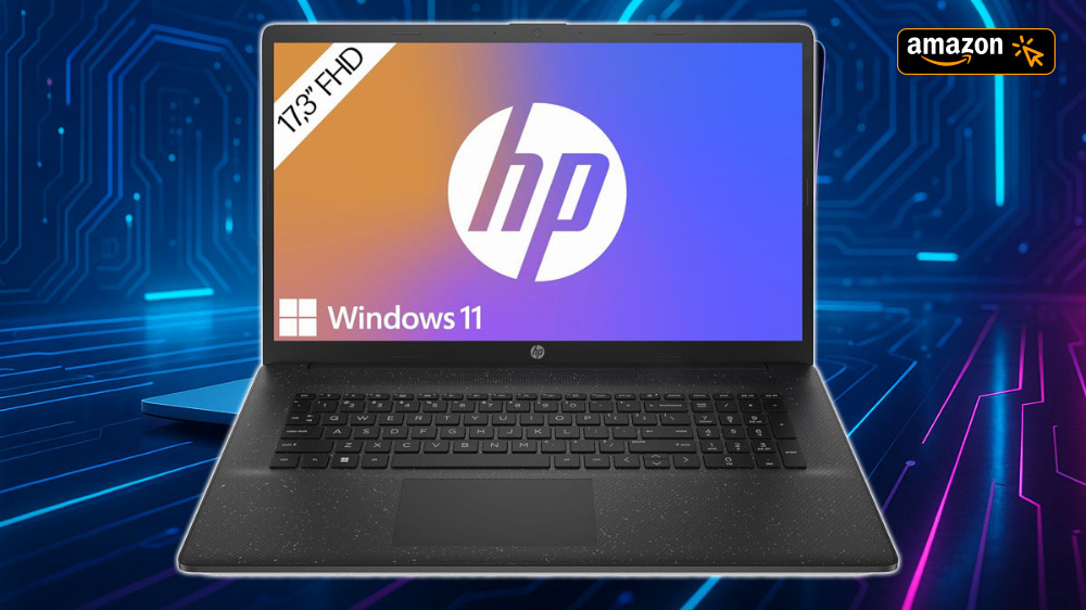 Preisinfarkt: Amazon klappte HP-Laptop für weit unter 400 € zu - 17,3 Zoll, Win 11, Ryzen 7520U