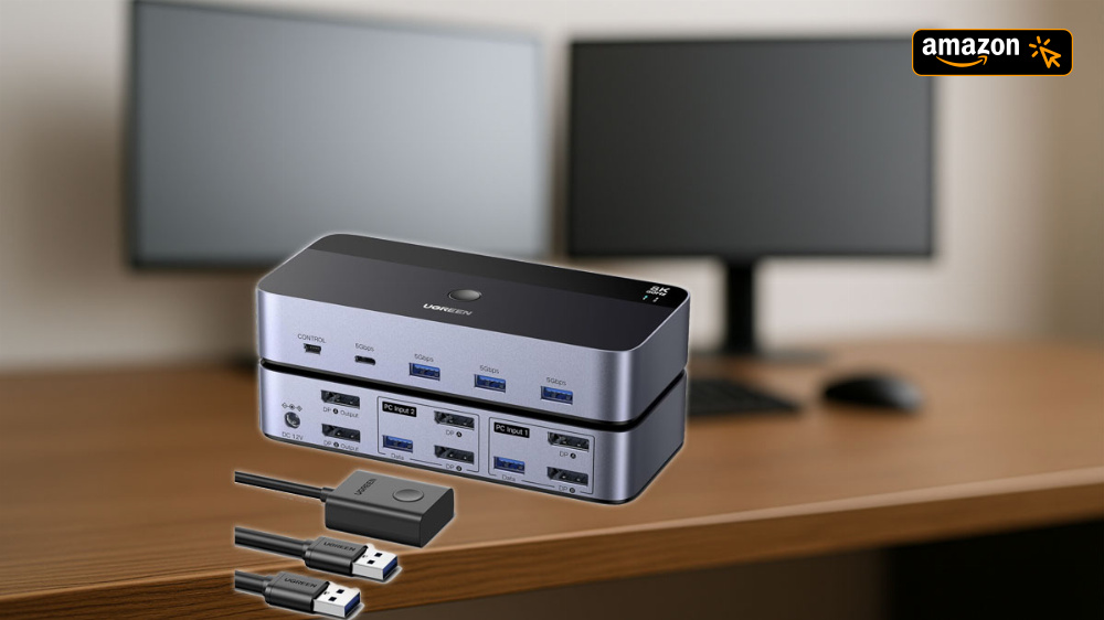 Kein Umstecken mehr - KVM-Switch für 8K60Hz und 2 PCs zum Tiefstpreis 