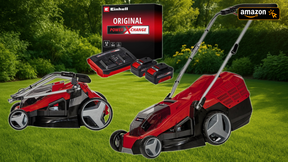 Jetzt mit Doppel-Rabatt: Amazon boxt Einhell 18V Akku-Rasenmäher über 100 € billiger weg