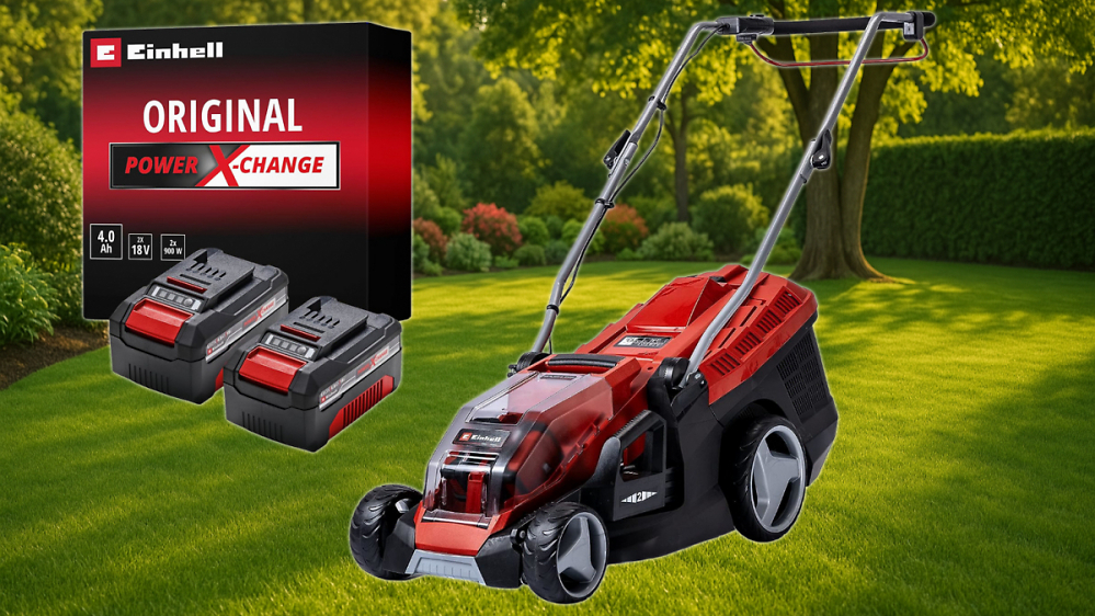 Tiefstpreis-Deal fast 80 € billiger: Amazon feuert Einhell 36V Rasenmäher mit Akku-Doppelpack raus
