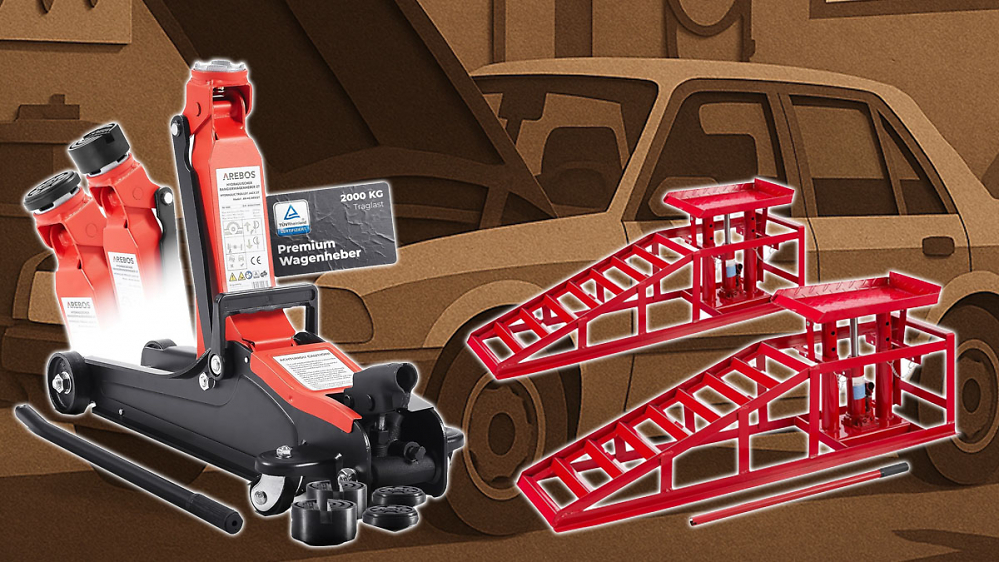 Befristete Offerte: TÜV-geprüfter hydraulischer Wagenheber bei Amazon auf 50 € gerutscht