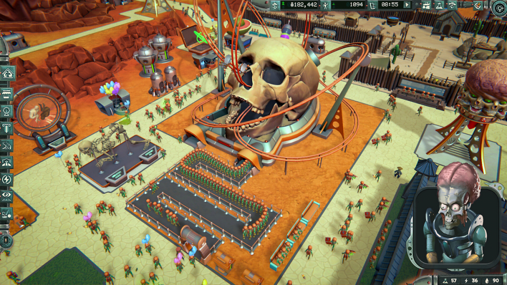 Jetzt auf Steam: Neues Theme-Park-Spiel mit schwarzem Humor basiert auf Sci-Fi-Klassiker