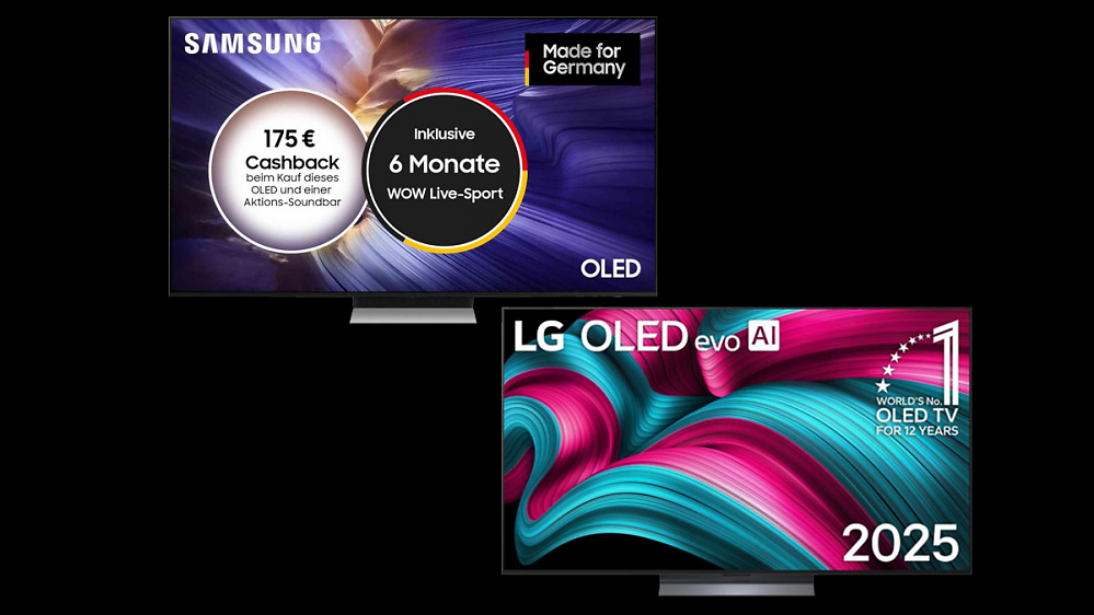 Samsung & LG: Geniale OLED-Fernseher von 2025 mit riesigen Rabatten dank irrem Preiskampf Amazon vs. MediaMarkt