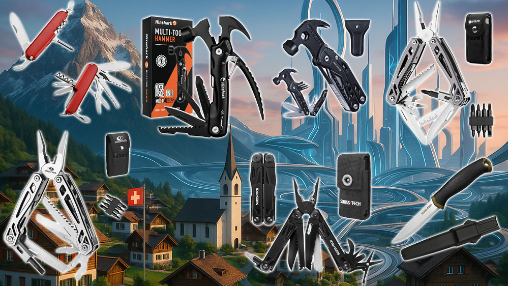Kulturschock für Eidgenossen: Amazon schnitzt Taschenmesser ab 8 € raus, ab 13 € Multitools mit Hammer & Zange