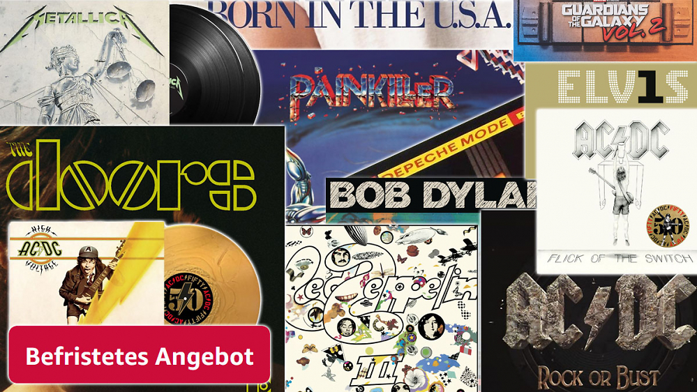 Befristet räumt Amazon Vinyl raus: Metallica, Doors, AC/DC, Beatles, Elvis, Springsteen, Zeppelin, Dylan, Depeche Mode uvm.