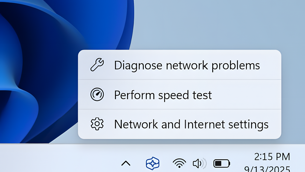 Windows 11: Update verlinkt Speed-Test für Internetgeschwindigkeit in Taskleiste
