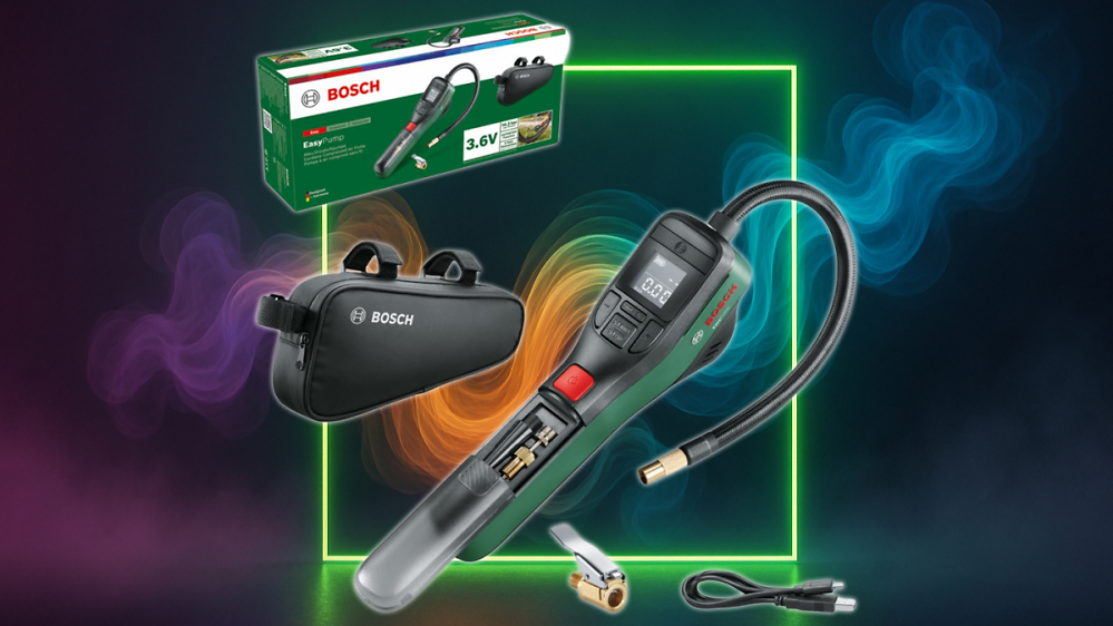 Schon wieder Prime Day? Amazon haut Bosch Akku-Luftpumpe mit Fahrradtasche für 66,99 € zum Tiefstpreis weg