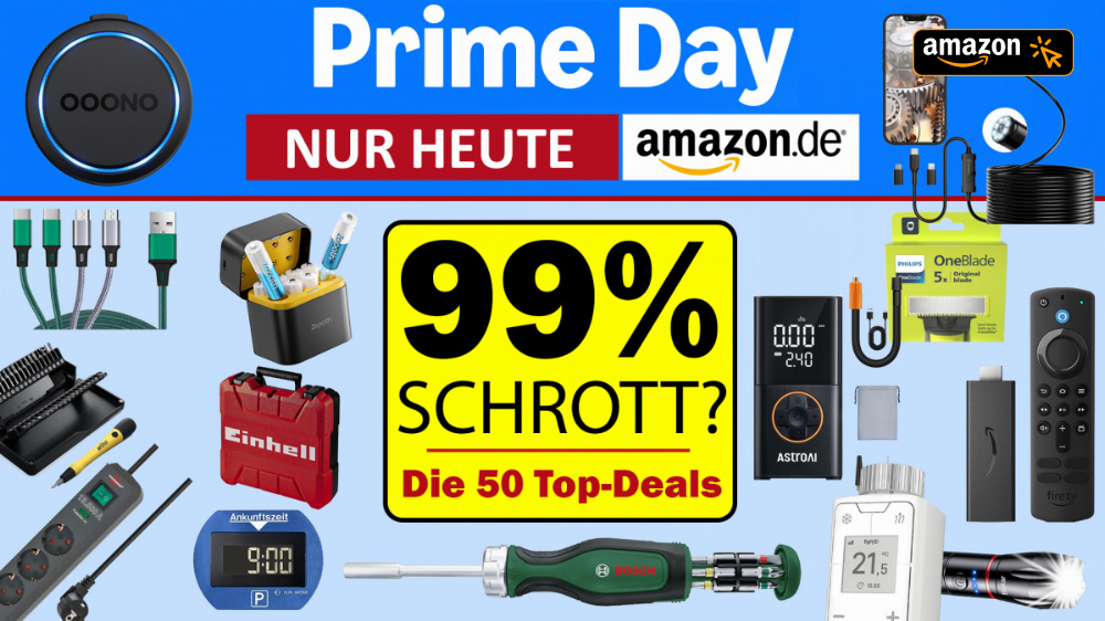 Amazon Prime Day: 99% Schrott? Die 50 besten Angebote bei den Prime Deal Days (Aktion beendet!)
