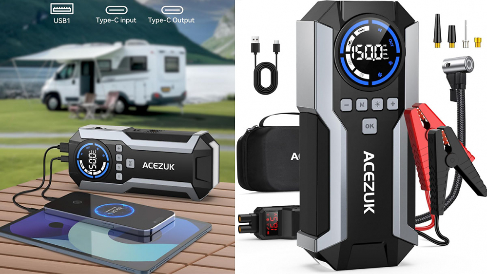 Riesen-Rabatt nicht verpassen: Starthilfe-Powerbank und elektrische Luftpumpe in einem - lädt via USB auch Handy, Tablet & Co.