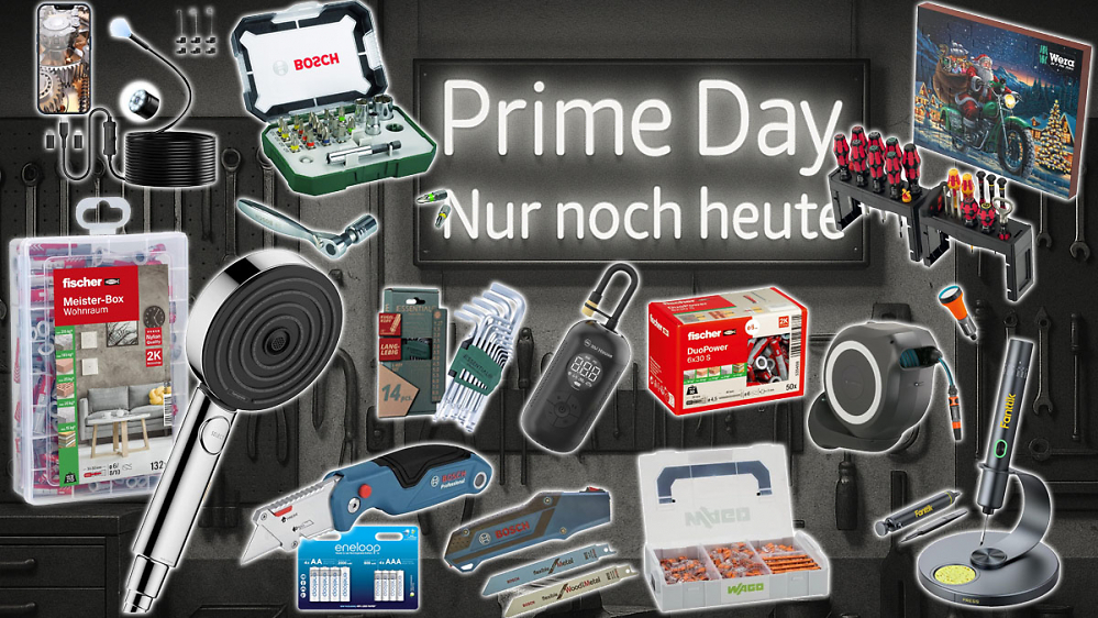 Amazon verteilt nur heute ab 9 €: Fischer Dübel, Wago Klemmen, Hansgrohe Duschkopf, Werkzeug Adventskalender, Lötkolben uvm.