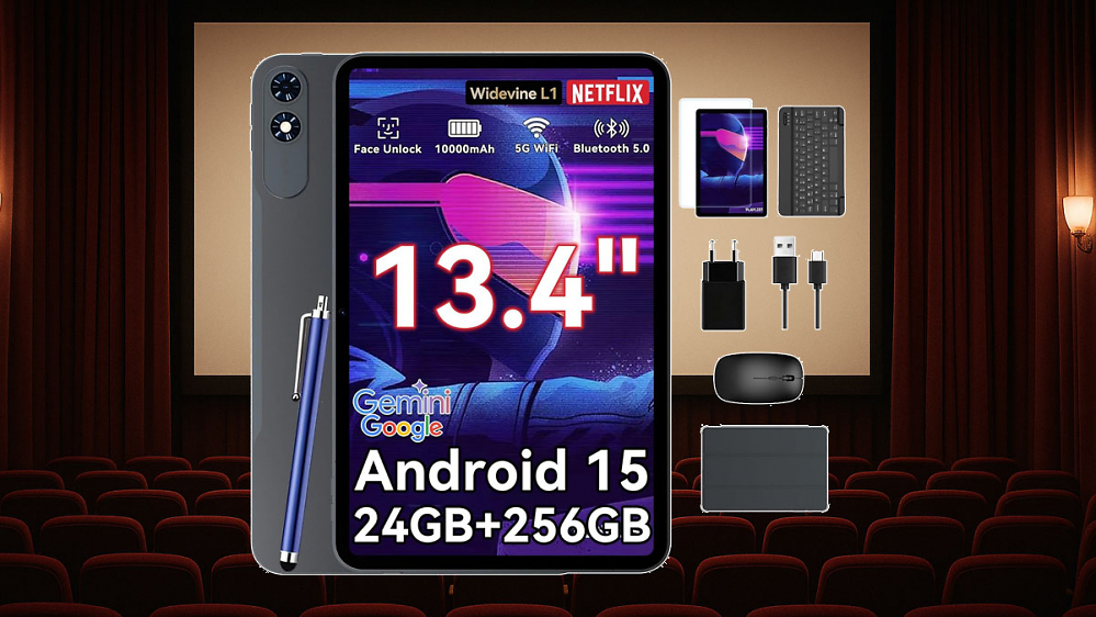 Erstaunlich günstig: Tablet mit 13,4" rutscht auf 178,49€ - inkl. Maus, Tastatur, Stift, Hülle & Display-Schutzfolie