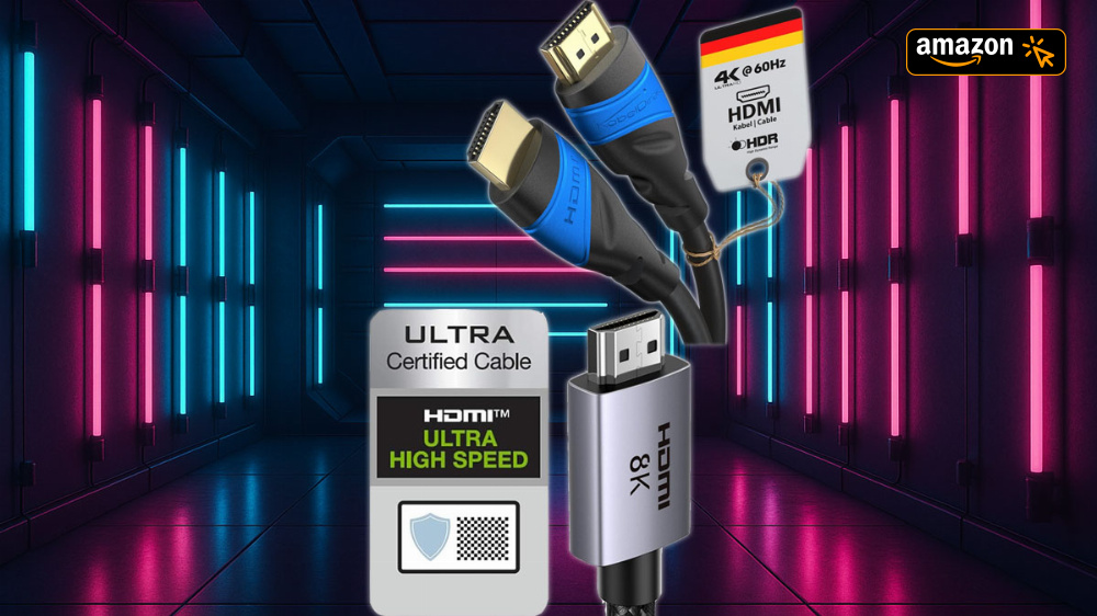 Nur 4,27 €/m: Zertifizierte (8K-)HDMI-2.1-Kabel für 4K mit 240 Hz, 8K und Co. nie günstiger