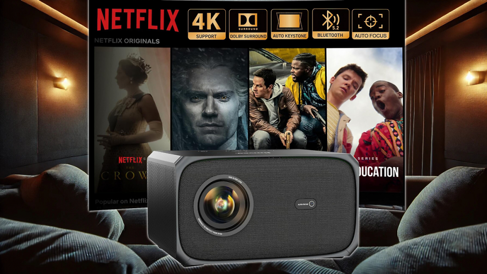 Amazon streicht 67 % Rabatt auf 4K-Beamer mit Netflix, Dolby Audio und Autofokus - der Preis fällt auf 189,99 €
